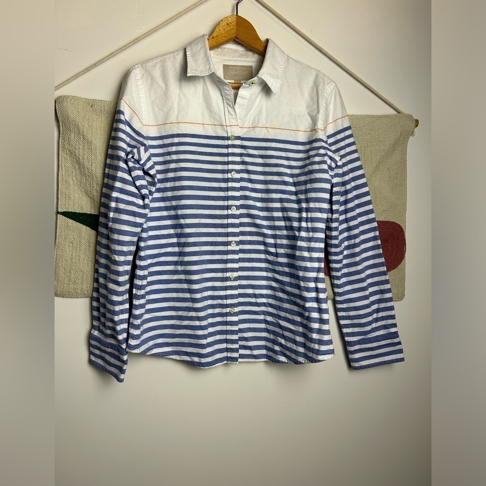 Banana Republic Oxford Shirt Women’s Cotton Long Sleeve Top M Western Cowgirl